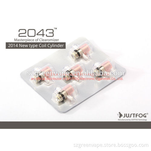 In stock 24h shipping original justfog 2043 coil cylinder master piece of clearomizer